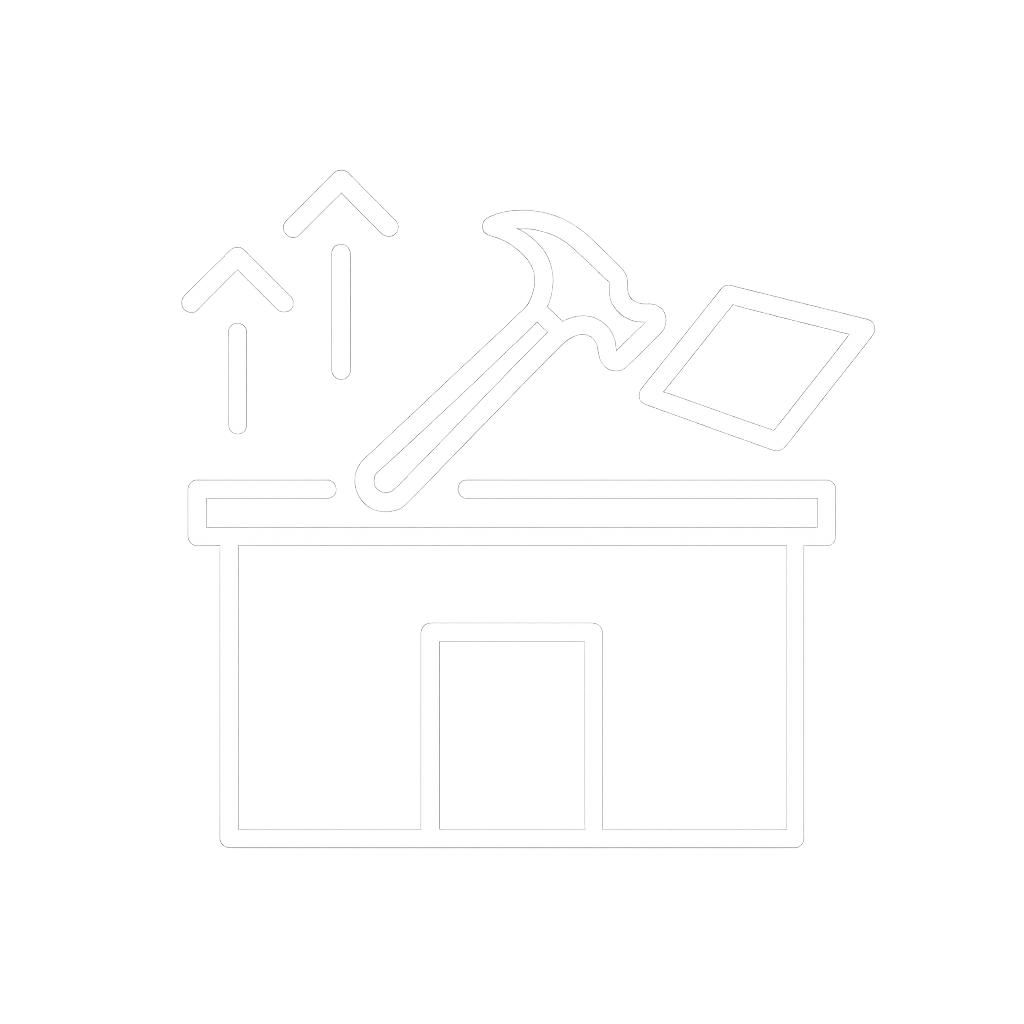 Flat roof replacement icon
