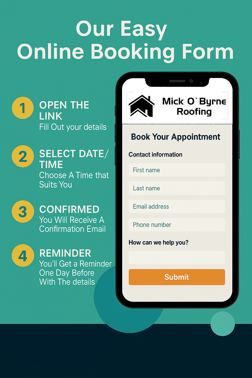 Online booking and quote process